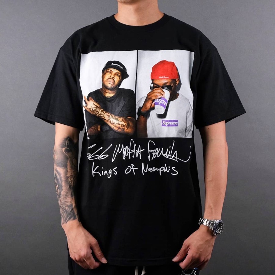 Supreme Three Six Mafia Black Tee FW12