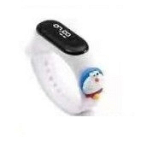 Brgunik - Jam Tangan Elektronik Led Anti Air Bahan Silikon Untuk Anak / Jam Tangan Karakter JT027-WHITE DORAEMON