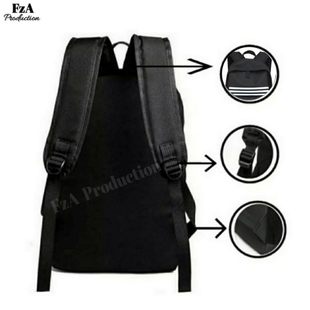 Tas Ransel Distro Kasual Pria Wanita Tas Ransel Laptop Tas Punggung Backpack Original FzA Free Dompet Sakko HP