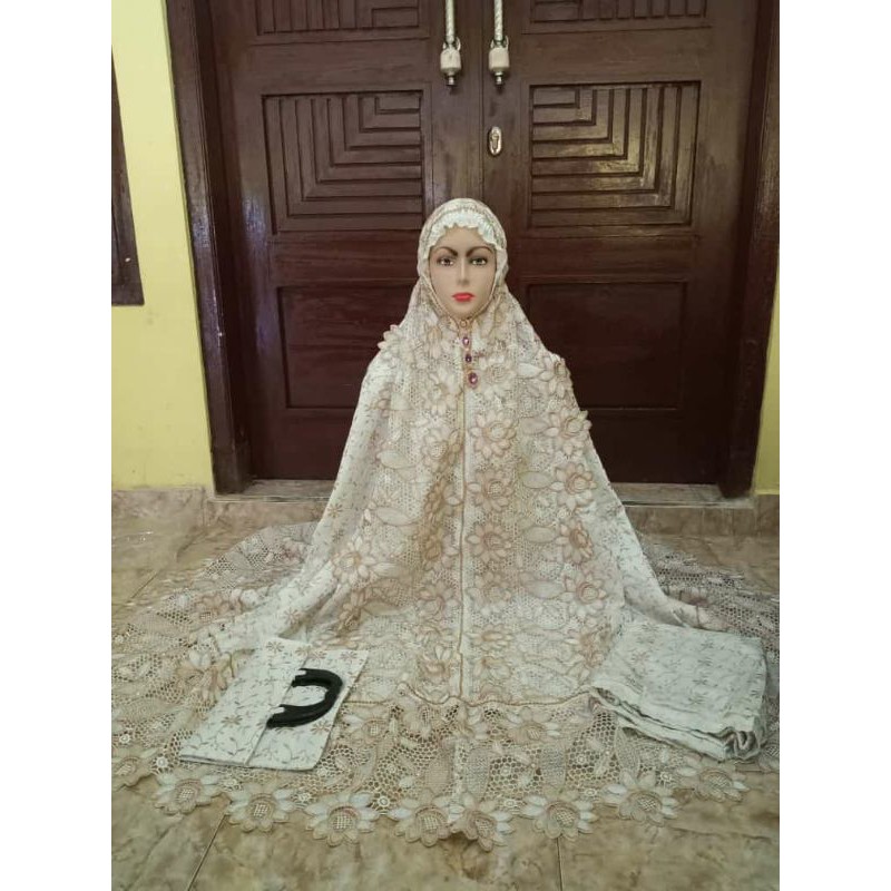mukena sutra paris mukana bordir mukena sutra  mukena seserahan mukena cantik mukena mahar mukena