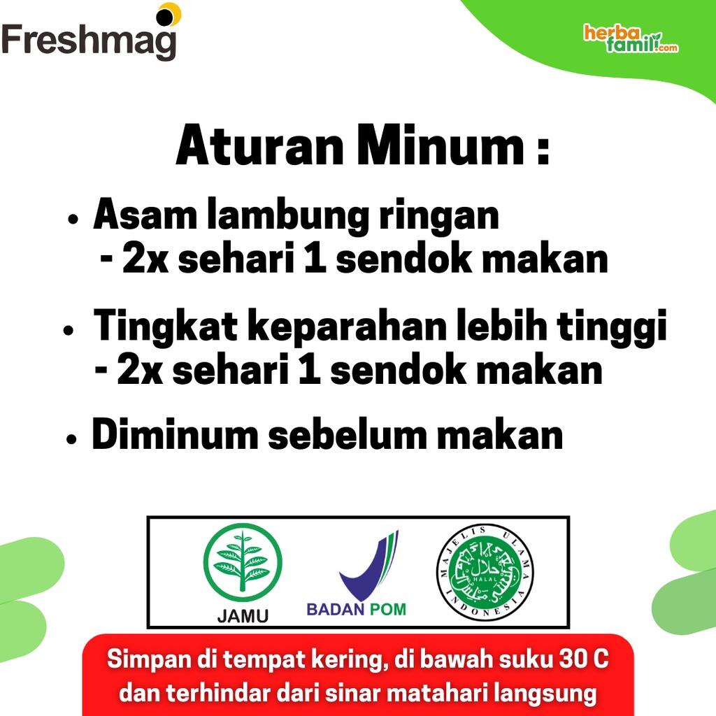 PAKET 2 BOTOL FRESHMAG | Madu Herbal Obat Lambung, Obat Maag, Gerd | FRESHMAG OBAT LAMBUNG ORIGINAL