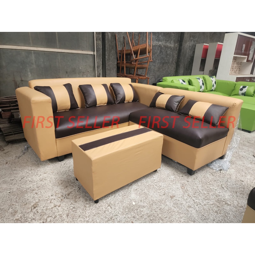 [FREE ONGKIR + MEJA + BANTAL] SOFA L PUTUS / SOFA L PUTUS MINIMALIS NARCISO OSCAR EMPUK NYAMAN