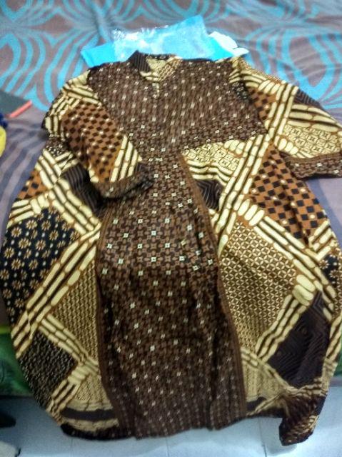 Gamis Batik Mataram Brownies Standar Dan Jumbo
