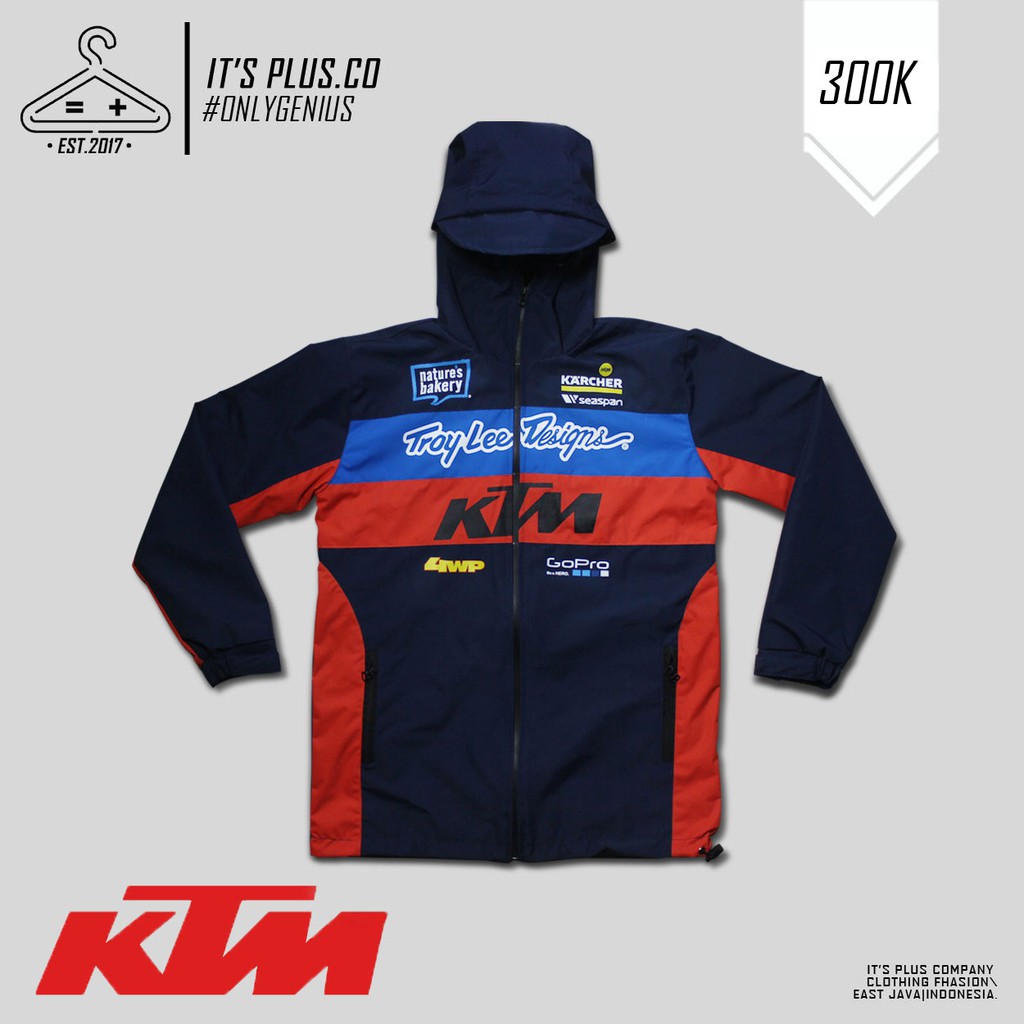 Jaket Parasut Motocross KTM TLD Racing Team Type 3 - Waterproof - Anti Air - Jaket Trail - Offroad