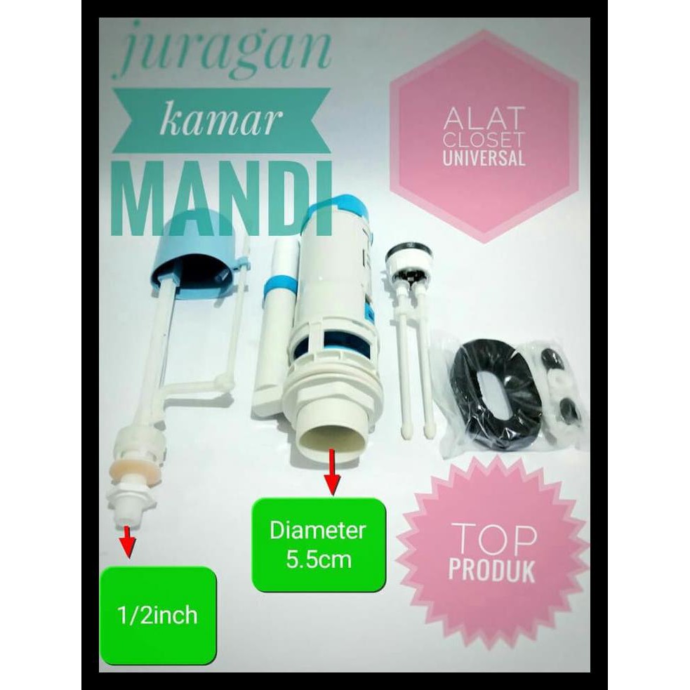 1Set Alat Closet Dual Flush Type All Ina,Toto Dan Amstard