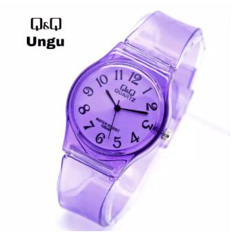 READY STOCK Jam Tangan Pria Wanita QnQ Q&amp;Q Jelly Rubber Transparan Karet Murah QQ001 Women Watch