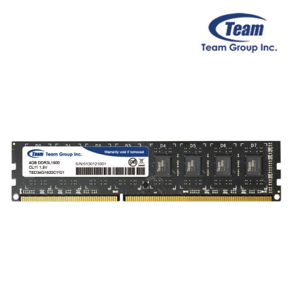 Memory Ram Team elite 4gb ddr3 Pc3-12800 1600mhz 1.5v longdimm for Komputer Pc ted34g1600c11bk