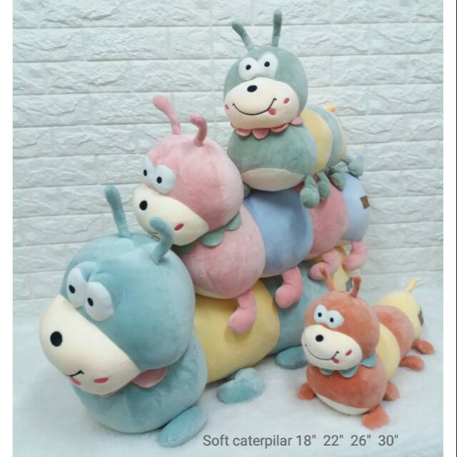 Boneka ulil caterpilar 60cm soft lembut boneka ular bantal