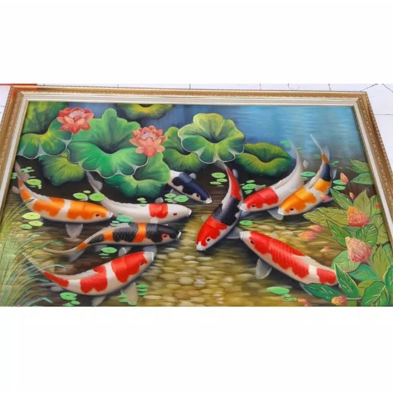 

Lukisan Koi Fengshui Gaya Bali Asli Lukis Tangan