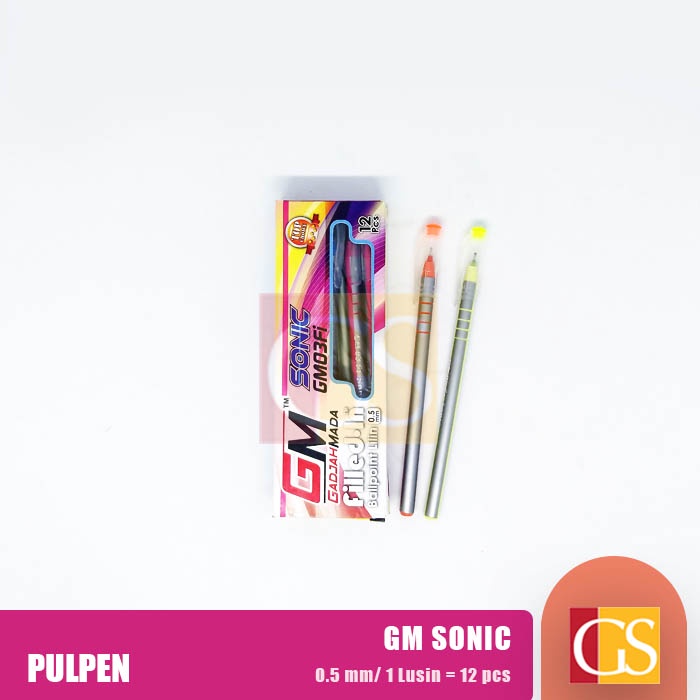 

Pulpen / Pen Gadjah Mada GM Sonic GM03Fi 0.5mm 1Kotak / 12Pcs