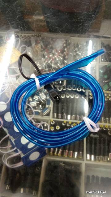 EL Wire dc 12vol lampu untuk mobil lampu di dalam ruangan panjang 1m jual per/2pcs