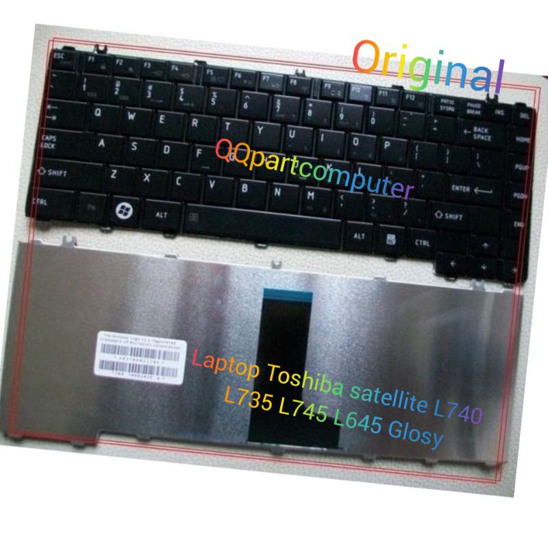 Keyboard Laptop Toshiba satellite L645 L735 L745 glossy