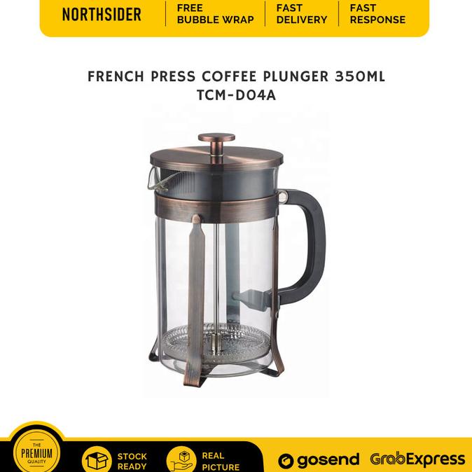 FRENCH PRESS COFFEE PLUNGER 350ML TCM-D04A - ALAT KOPI - Chopper