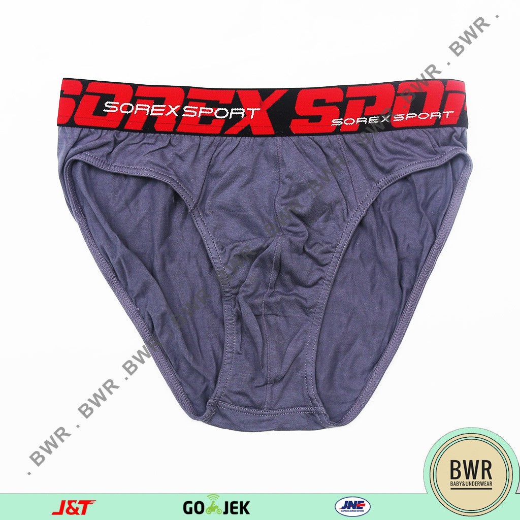 [ 3pc ] CD Sorex M 3008 | Celana Dalam Pria Sorex Karet Boxer M3008 Box ABU - Bwr