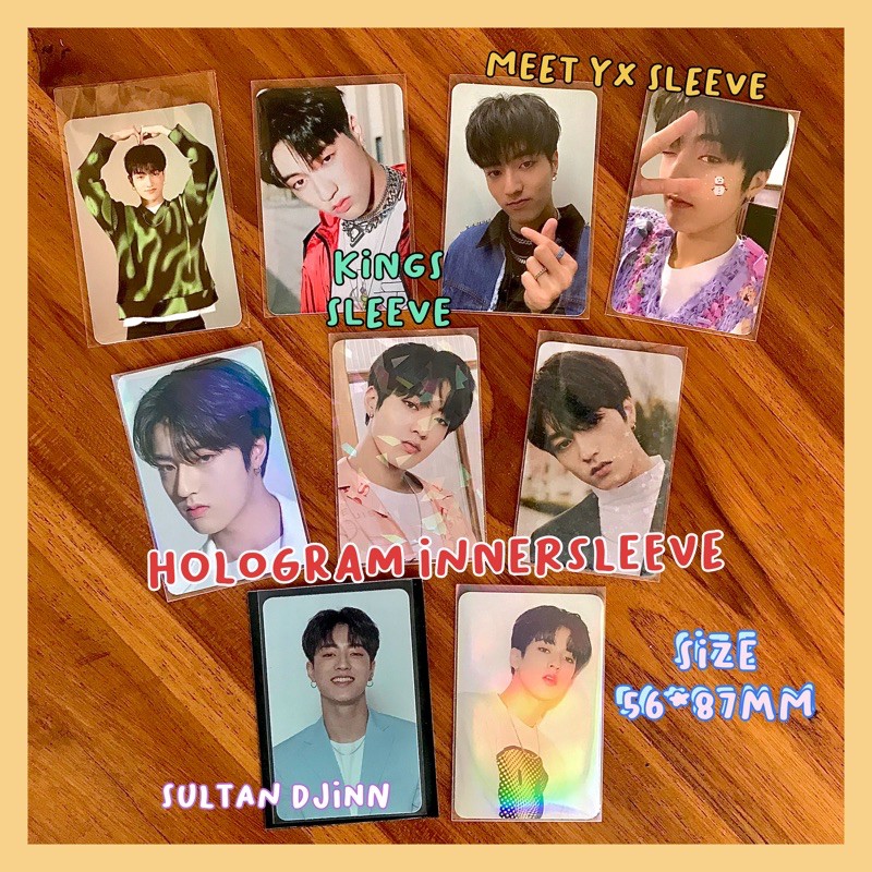 [50pcs] INNERSLEEVE HOLOGRAM MEET YX PELINDUNG PC INNER SLEEVE HOLO SULTAN KINGS 56x87mm SHARING SEA