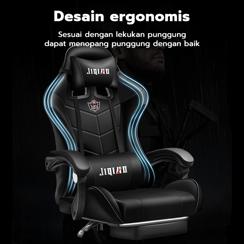 2022 Lucky Kursi Gaming  Murah/ Gaming Chair / Kursi Gamers / Kursi Gamer / Kursui Putar / Kursi Game / Kursi Hidrolik / Kursi Santai/ Kursi Belajar Minimalis-3