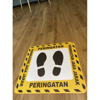  Sticker Lantai  Jaga Jarak Uk 38 5X38 5Cm Shopee Indonesia