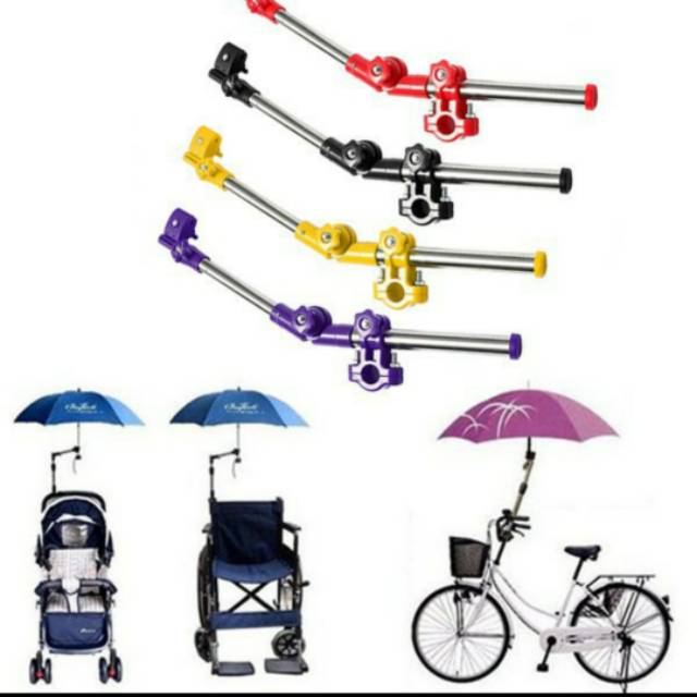 Folded pram stand payung multifungsi sepeda stroller kereta bayi hitam