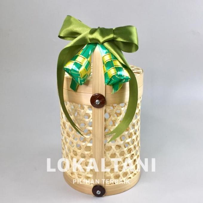 

Keranjang Parcel Kue Kering 3 Toples / Wadah Hampers Kue Lebaran