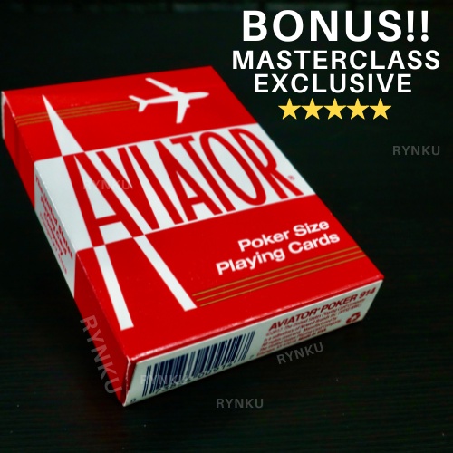 KARTU REMI AVIATOR PLAYING CARDS ORIGINAL MERAH - RED