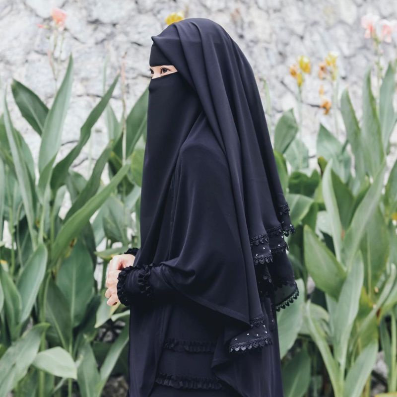 niqab Ayumi cadar Yaman Renda niqob cantik purdah yaman SUSUN RENDA