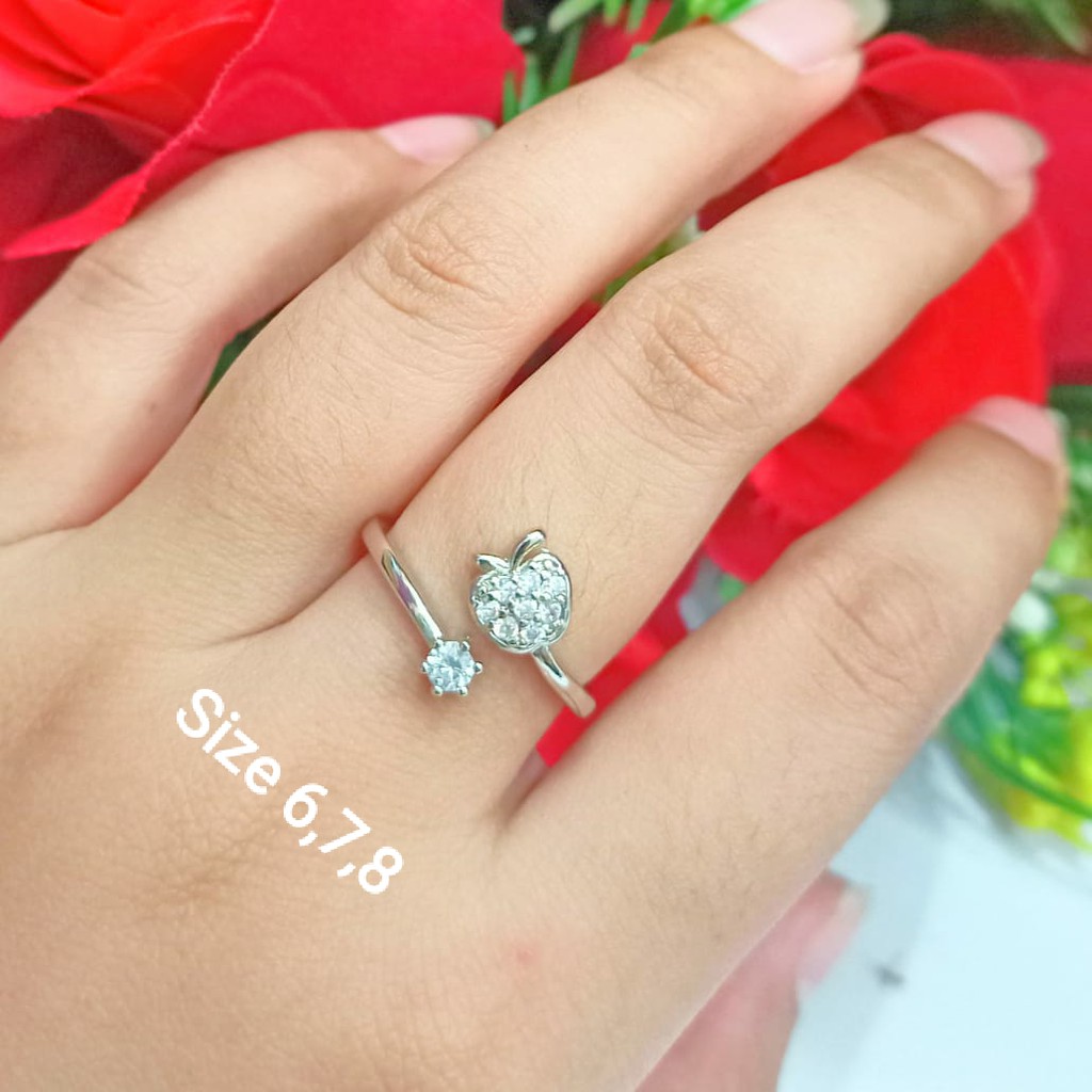 Cincin Dewasa Permata Simpel Perhiasan Wanita Korea (COD)