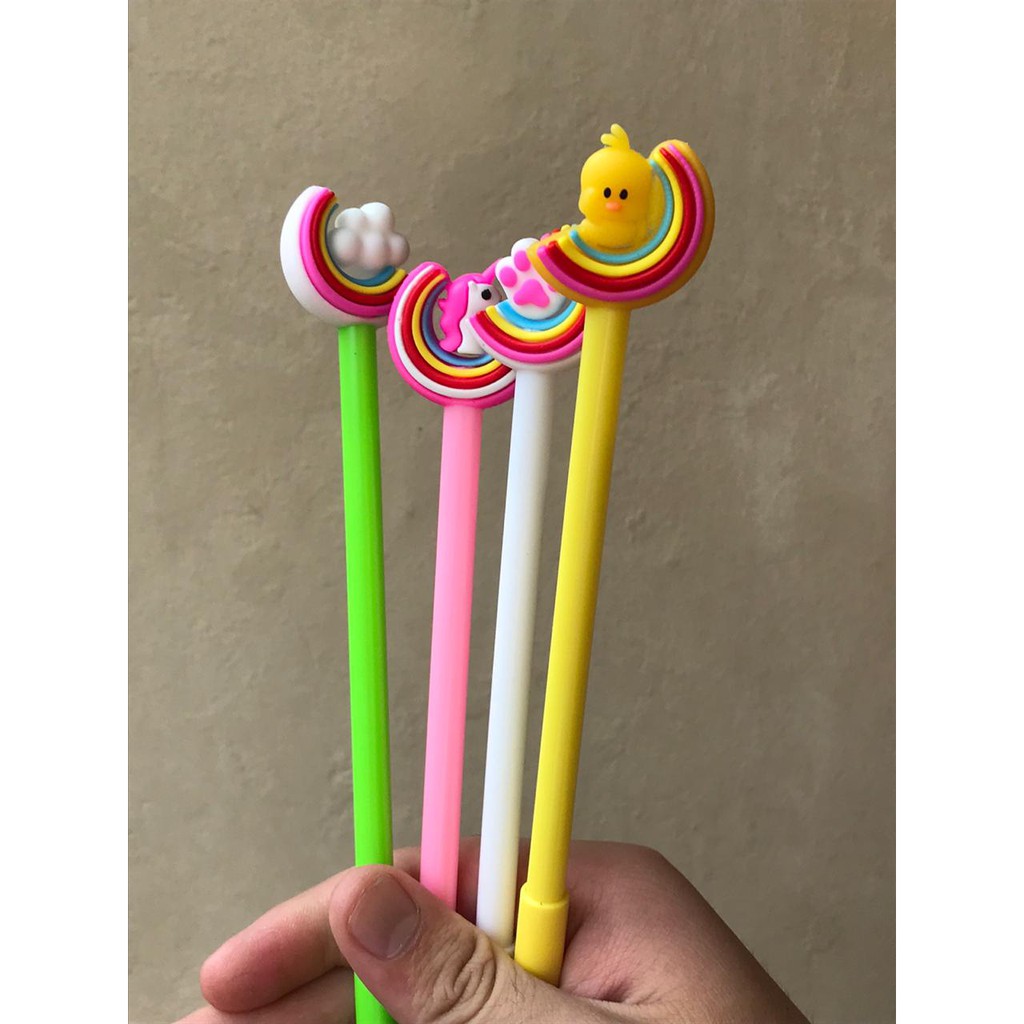 PULPEN GEL KARAKTER UNICORN LUCU PEN LUCU PENA MURAH PERALATAN TULIS ANAK SEKOLAH BISA COD TERMURAH