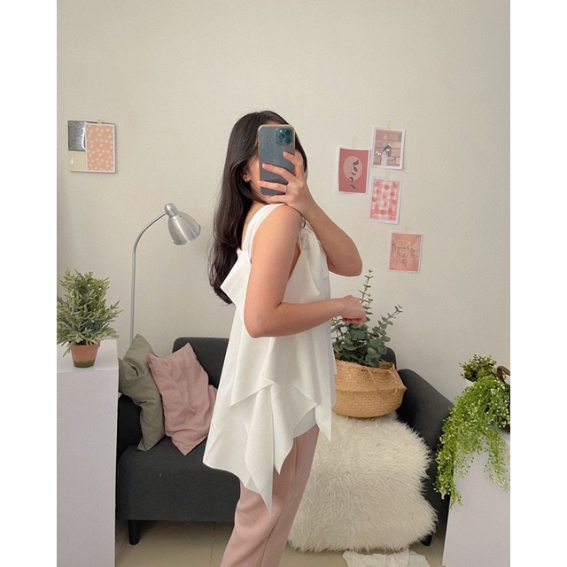 KANON - Ichigo Flowing Top - Blouse Tanktop bahan scuba korean look