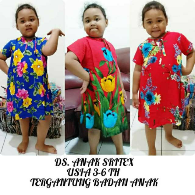 Daster anak Rayon rotary Sritex