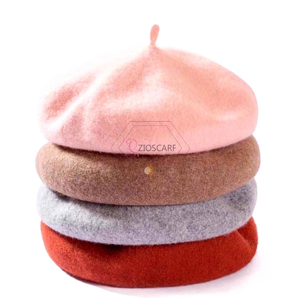 TOPI BARET SELEBGRAM  KUPLUK BARET Hat Topi Fashion Korea WINTER PELUKIS DINGIN (1KG=20PCS) ZB