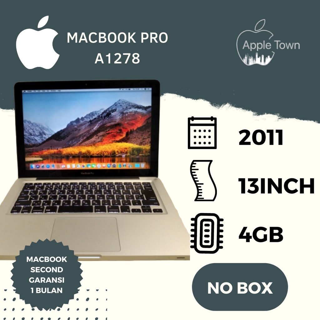 MACBOOK PRO 4GB A1278 13IN 2011 Unit Second