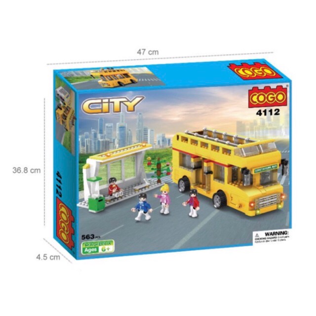 Mainan anak BRICKLEGO COGO TRAVELING BUS CITY