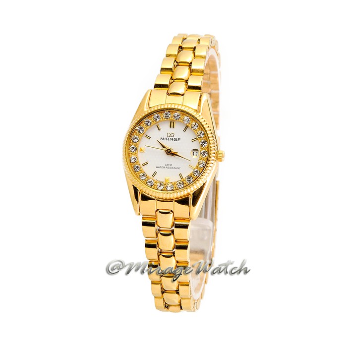 Jam Tangan Wanita Mirage Terlaris 1580L Gold pP