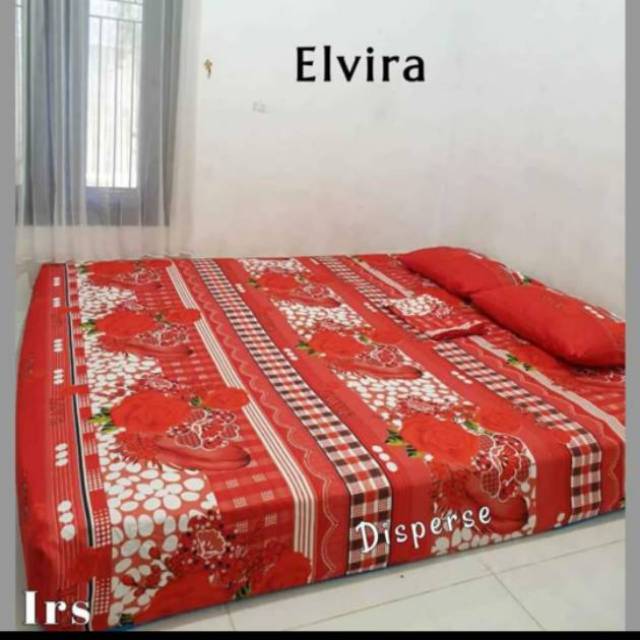 SEPRAI Sprei  homemade motif  bunga merah elvira ukuran 