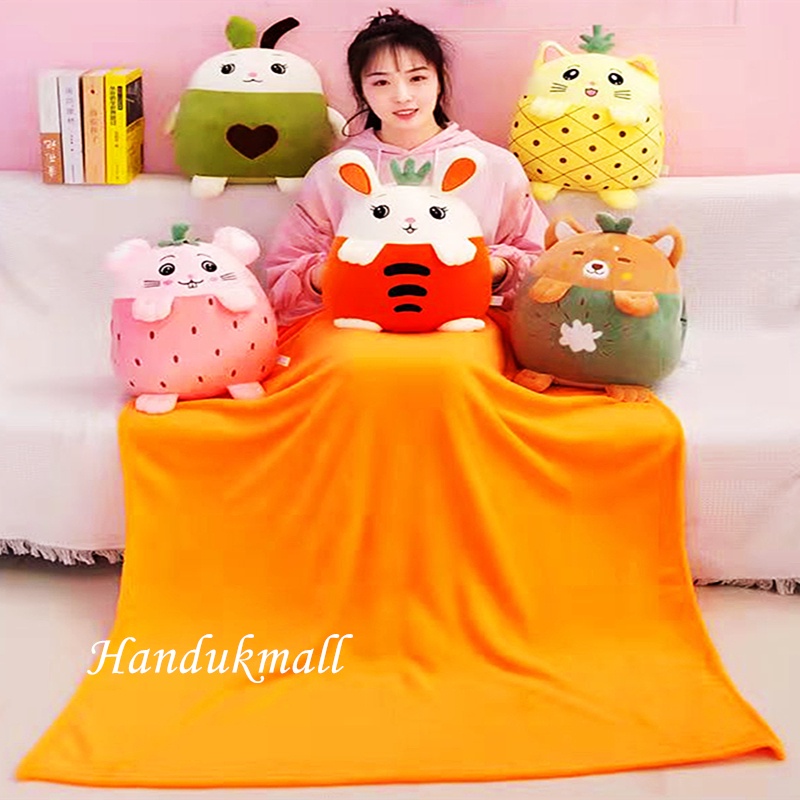 Bantal Selimut 110x160cm Balmut Selimut Anak Lembut Murah Berkualitas Motif Buah