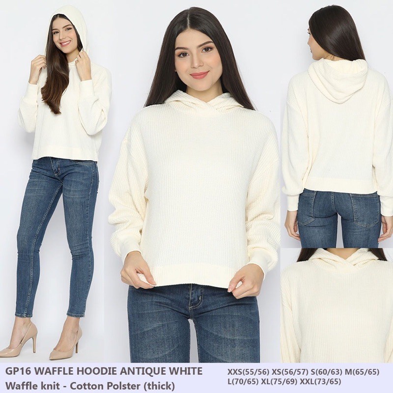 lovemecorner GAP CHUNKIE HOODIE WAFFLE SWEATER WANITA DGN HOODIE BISA BELI SET DGN JOGGER PANTS