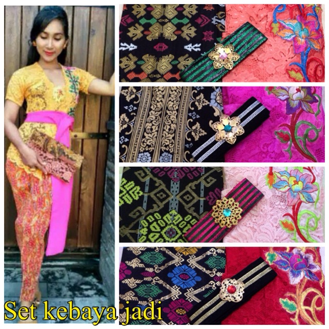 Set kebaya jadi bordir bunga