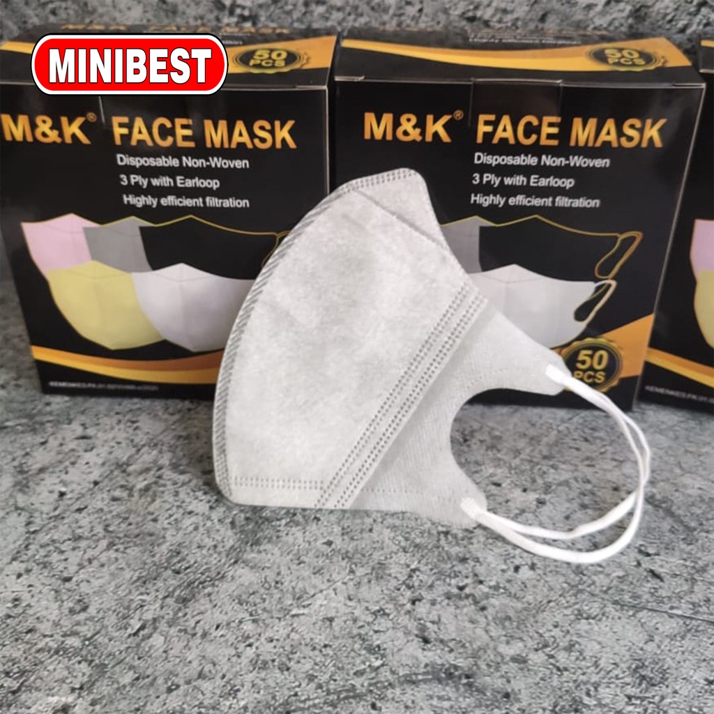 NEW Masker Duckbill Warna Medis 3ply Earloop Disposable Face Mask Duckbill Medical Grade Isi 50Pcs