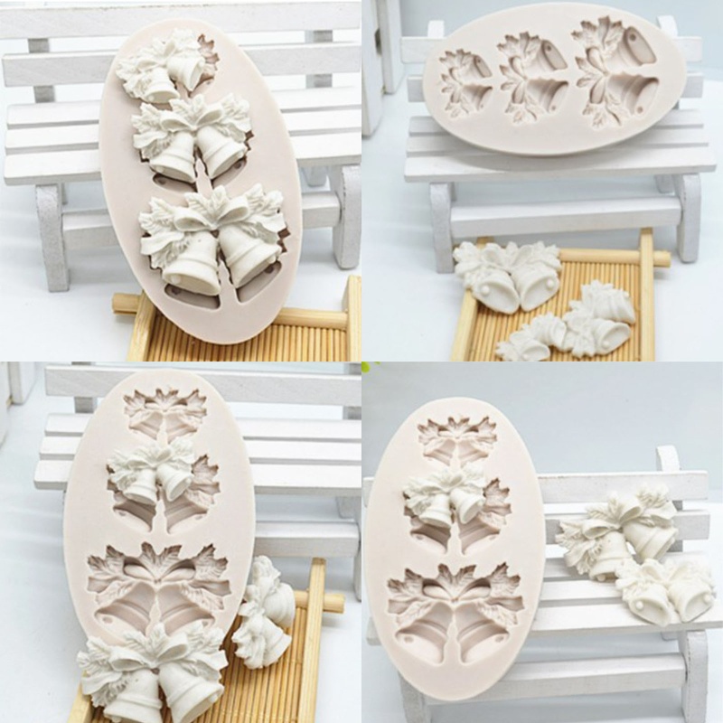 Zzz Cetakan Biskuit / Cookies Bentuk Lonceng Natal 3D DIY