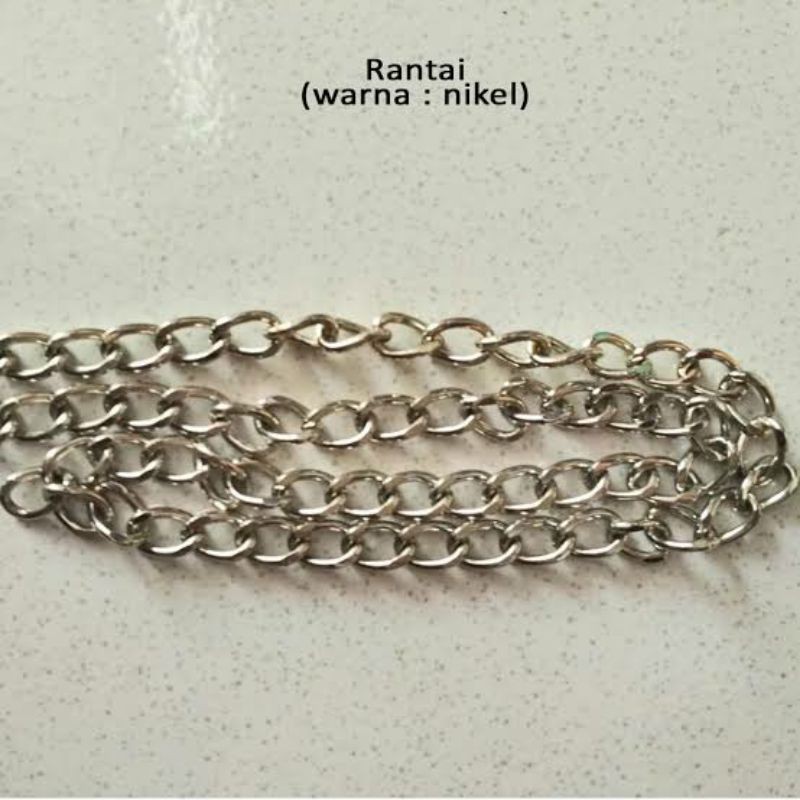 Rantai Besi Nikel 1,2mm 1.2mm Meteran Kecil Hias Tas