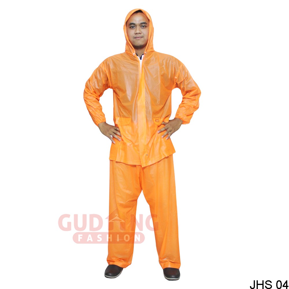 GIOFLO Raincoat Jas Hujan Setelan Karet PVC Elastis Lentur