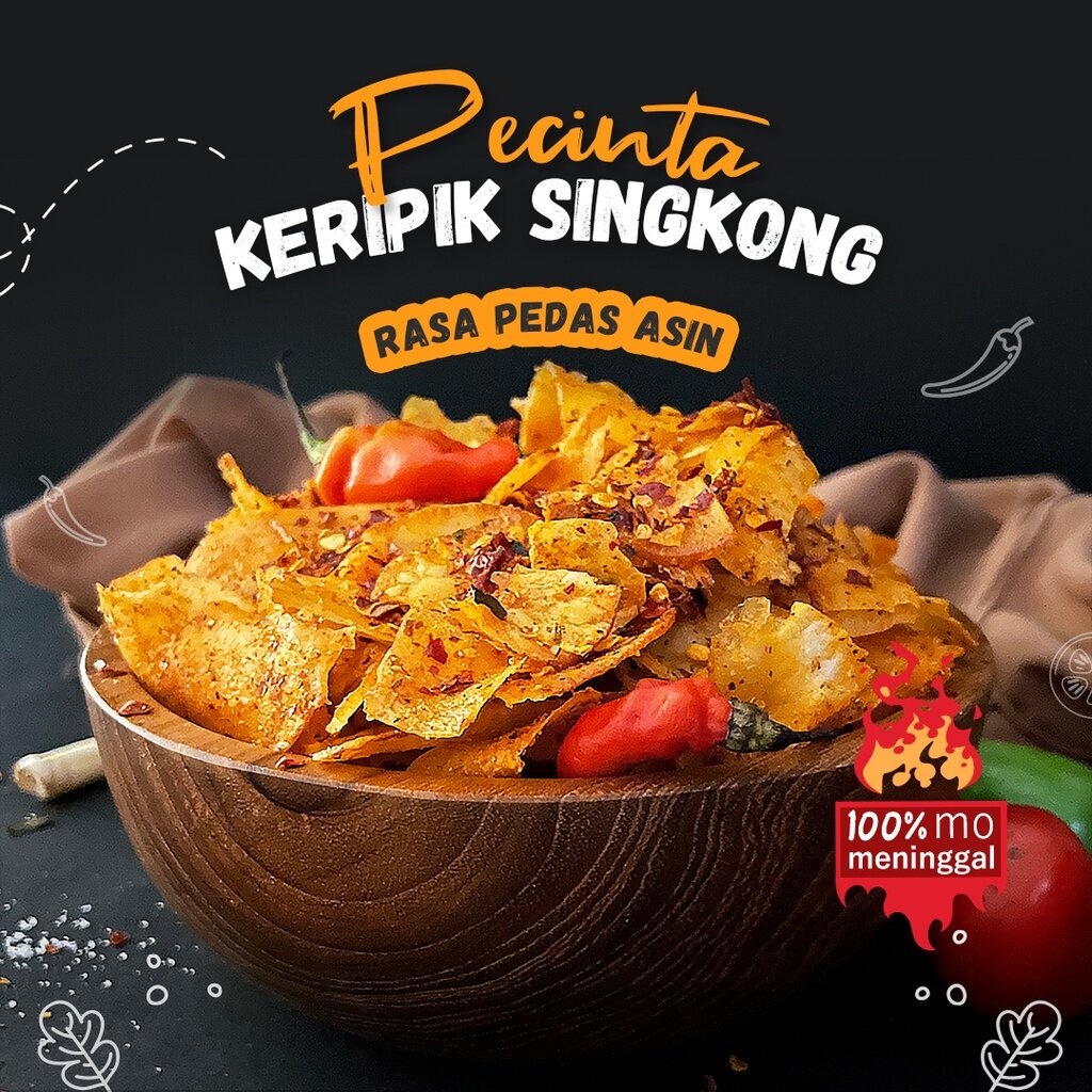 

1/4 kg Yasnack Keripik Singkong Pedas Gurih, Kripset 250 gr