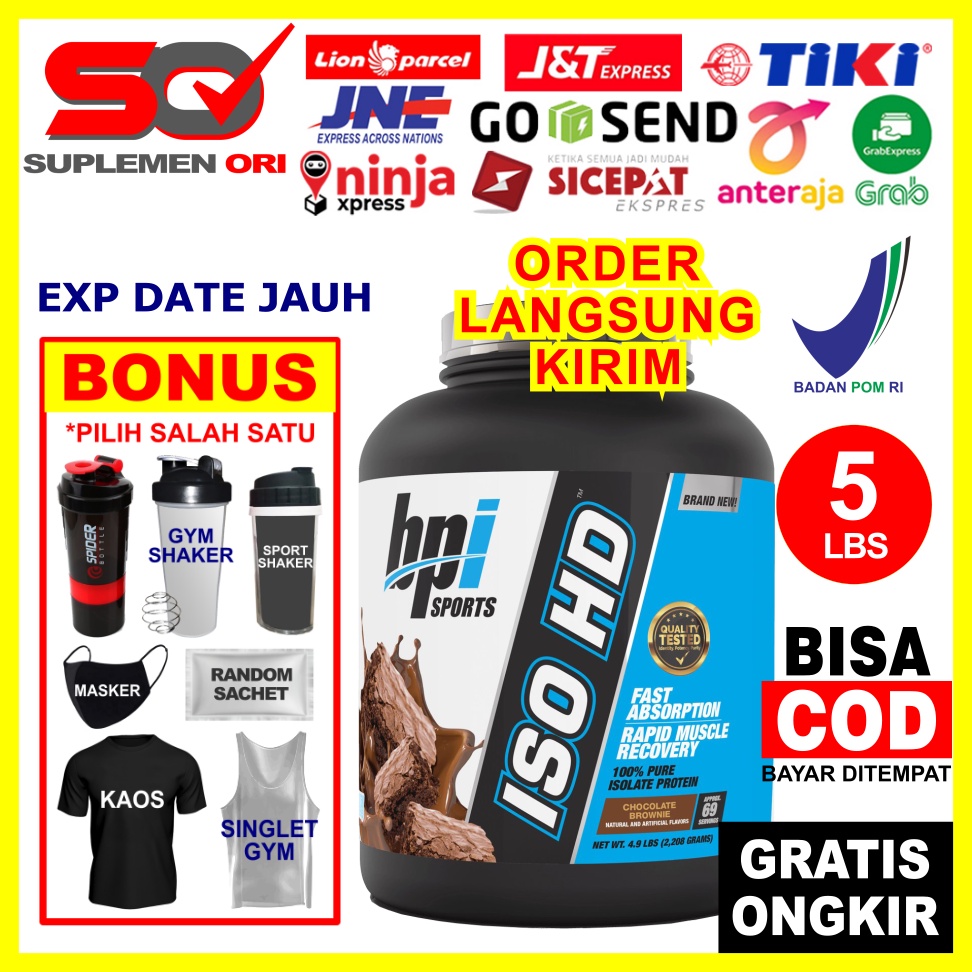 bpi ISO HD 5 Lbs ASLI ORIGINAL BPOM bpi ISO HD 5Lbs Susu Whey Isolate bpi ISO HD Whey Isolate Protei