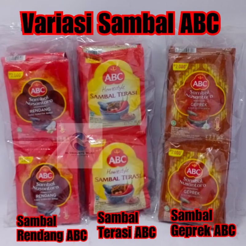 Jual Sambal Terasi Abc Sachet Sambal Abc Geprek Sambal Abc Rendang