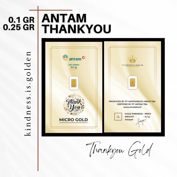 Thank You Gold - Antam Gold Gift Series Kado Emas 0,1 Gram 0,25 Gram