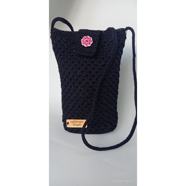 tas selempang rajut/tas hp rajut/tas hp