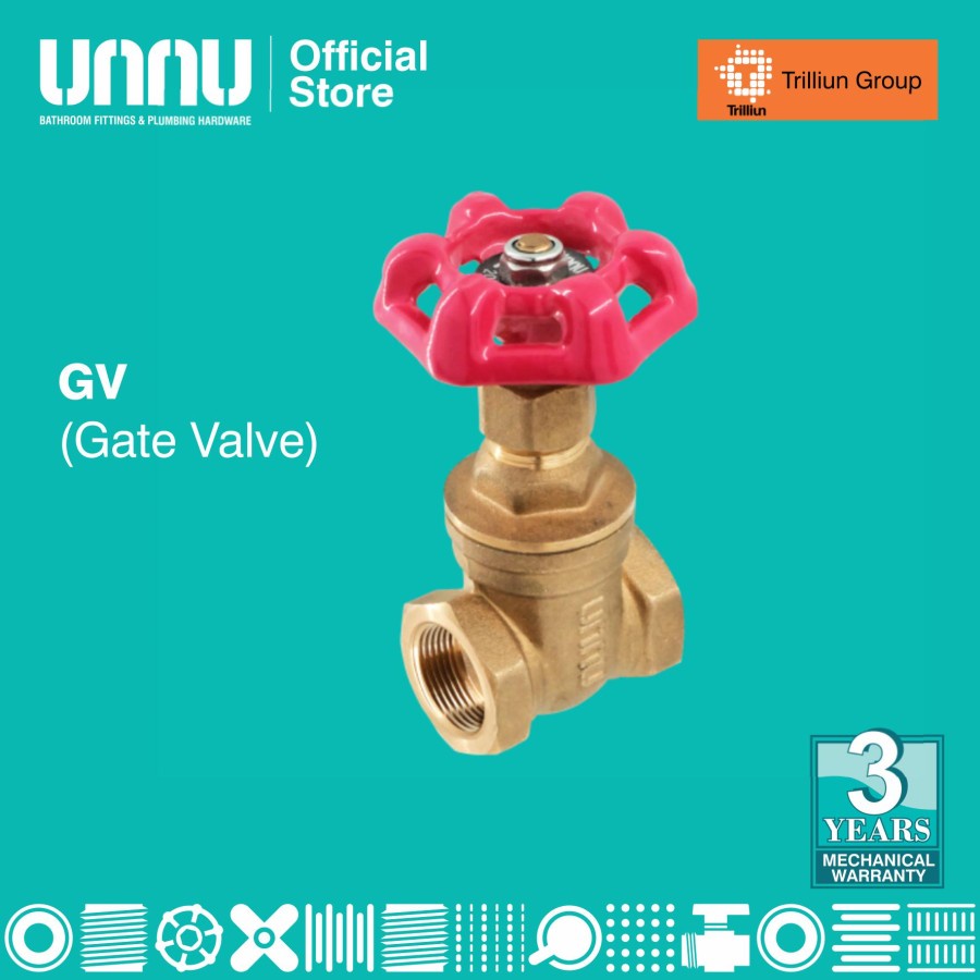 UNNU Gate Valve - GV 3/4&quot; Premium Quality