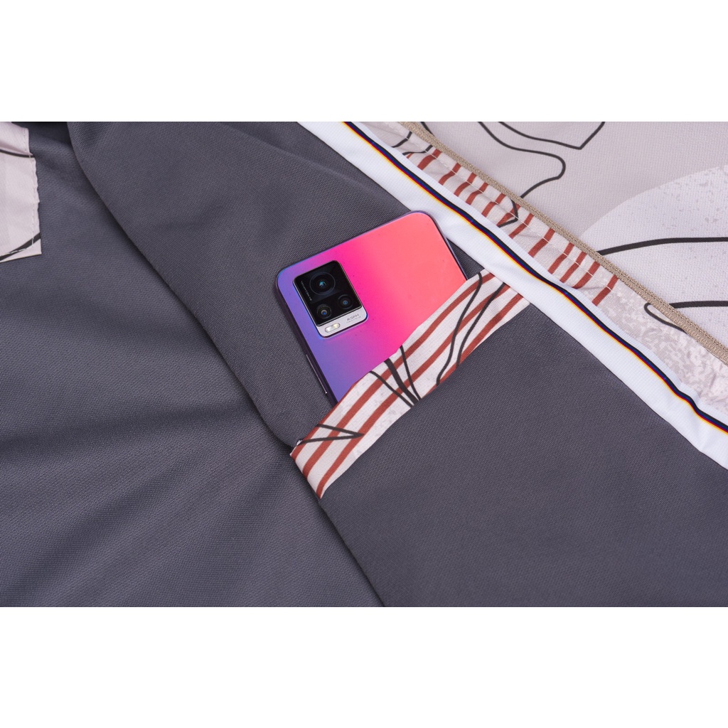 Jaket Wanita Parasut Kekinian Zipper Anti Air Angin Windbreaker Motor Motif Aneka Printing
