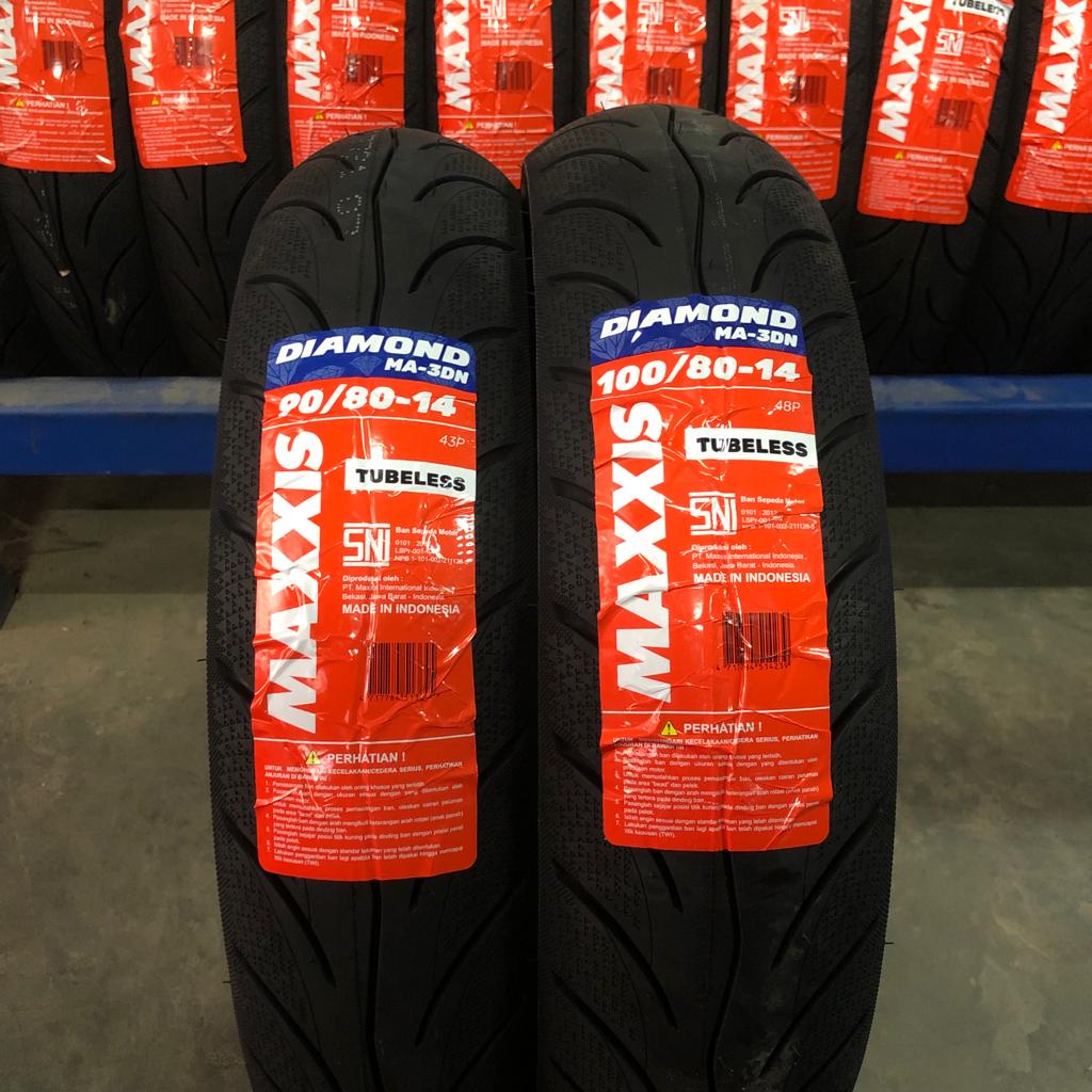 Paket Ban matic Maxxis Diamond MA 3DN 90 80 &amp; 100 80 14