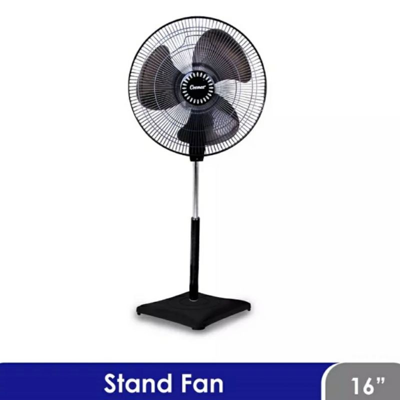 Cosmos Kipas Angin 16 SDB - Black Stand Fan Kipas Angin Berdiri 46 W Garansi 1 Tahun Murah Surabaya.
